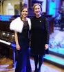 Conductor of RTE's Cor Na Nog Mary Amond with singer Sarah Richmond