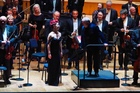 Michael Collins MBE conducting The Ulster Orchestra with Sarah Richmond in DeFalla's El Amor Brujo. Photo David Kinghan