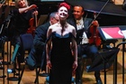 Michael Collins MBE conducting The Ulster Orchestra with Sarah Richmond in DeFalla's El Amor Brujo. Photo by David Kinghan