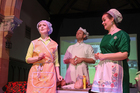 Susanna Stranders MD and Roderick Williams OBE directed Berkeley's A Dinner Engagement for Cameratina. Pictured Sarah Richmond - Mrs Kneebone, Ed Ballard - Earl of Dunmow, Katy Thomson - Countess of Dunmow. Studio H Photography